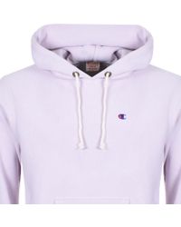 Champion Cotton Logo Hoodie Lilac in Purple for Men - Lyst