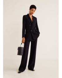 Mango double breasted structured blazer Clearance