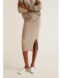 brown knit skirt