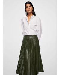 pleated midi skirt mango