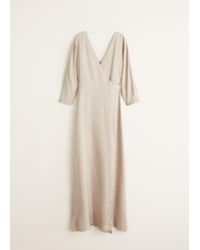 mango wrapped satin dress