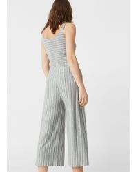 grey striped jumpsuit