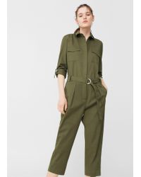 green cotton jumpsuit