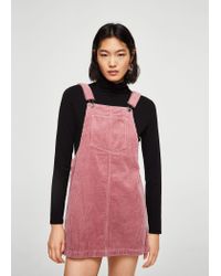 pink dungaree dress