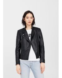 mango white leather jacket