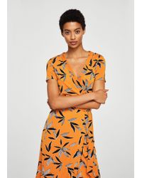 bow wrap dress mango