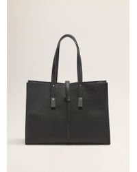 mango strap shopper bag