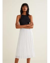 pleated midi skirt mango