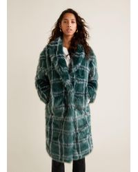 mango green fur coat