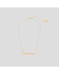 Marc Jacobs Gold New York Magazine Edition Nameplate Necklace In Metallic Lyst