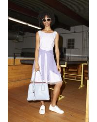 Marc Jacobs Blue Pleated Belt Dress