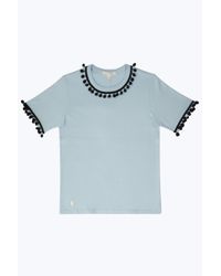 Marc Jacobs Blue Pom Pom Tee