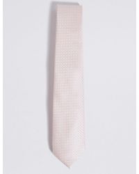Marks & Spencer White Jacquard Tie for men