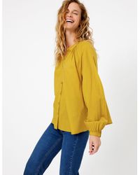 marks and spencer yellow blouse