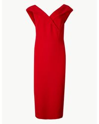marks and spencer double crepe bodycon dress