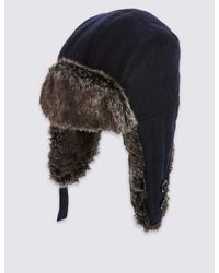 m&s mens trapper hat