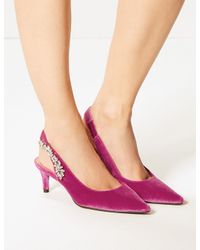 marks and spencer jewelled kitten heels