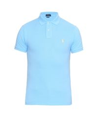 Polo Ralph Lauren Blue Slim-fit Cotton-piqué Polo Shirt for men