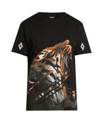 Marcelo Burlon Cotton Quebradas Tiger-print T-shirt in Black for Men | Lyst