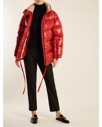 Moncler Goose Callis Quilted Down Jacket in Red - Lyst