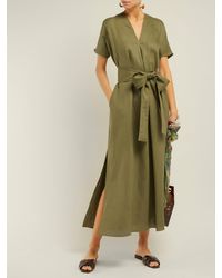 lisa marie fernandez khaki green dress