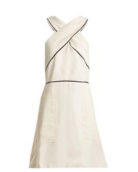 Robe plissée en soie Helen Zeus + Dione en coloris White