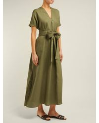 lisa marie fernandez khaki green dress