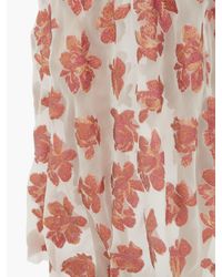 Raey Pink Dip Hem Tinsel And Sheer Silk Blend Slip Dress