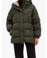 quilted shell down jacket