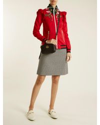 gg marmont mini leather crossbody bag