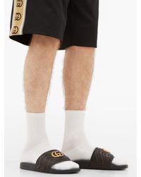 quilted gucci slides