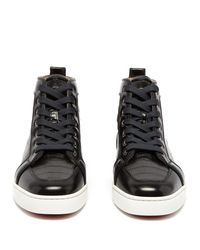 Baskets montantes en cuir effet crocodile Rantus Cuir Christian ... Baskets montantes en cuir effet crocodile Rantus Cuir Christian ...