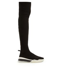 Stella McCartney Rubber Loop Knee High Sock Trainers in Black - Lyst
