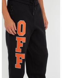 off white logo print track pants