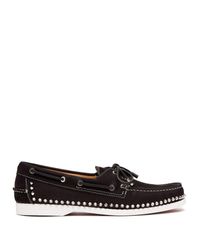 Chaussures bateau en nubuck à clous Steckel Caoutchouc Christian ... Chaussures bateau en nubuck à clous Steckel Caoutchouc Christian ...