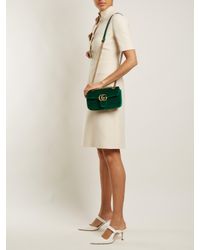 gg marmont mini quilted velvet shoulder bag