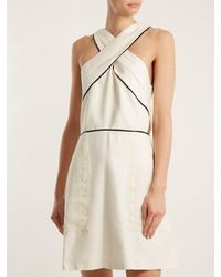 Robe plissée en soie Helen Zeus + Dione en coloris White