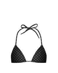 black string triangle bikini top
