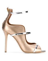 Malone Souliers Leather Gold And Silver Mika Sandal in Metallic - Lyst