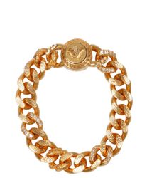 Versace Gold Metal Bracelet in Metallic for Men - Lyst