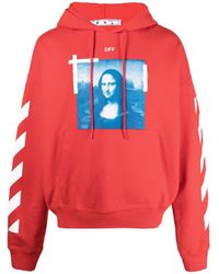 Felpa con stampa Mona LisaOff-White c/o Virgil Abloh in Cotone da Uomo  colore Arancione | Lyst