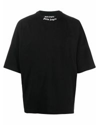 Palm Angels Black Cotton T-shirt for men
