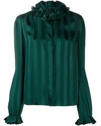Saint Laurent Green Blouse