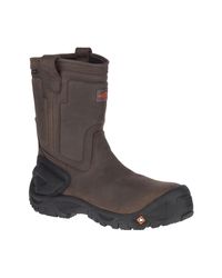 men's strongfield leather pull on waterproof comp toe work boot