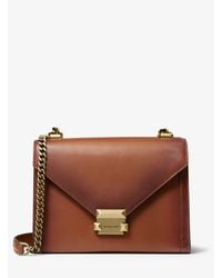 Grand sac convertible Whitney porté épaule en cuir bruni Michael ... Grand sac convertible Whitney porté épaule en cuir bruni Michael ...