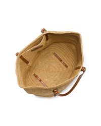 Borsa Tote In Paglia Grande Con Borchie di Michael Kors in Neutro | Lyst