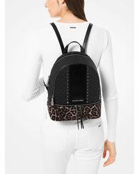 michael kors animal print backpack