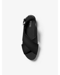 becker burnished leather flatform sandal