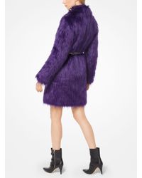 purple michael kors coat