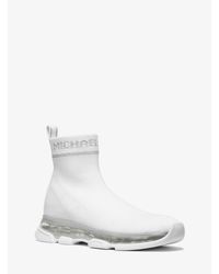 Michael Kors Synthetic Kendra Stretch-knit Sock Sneaker in (White) - Lyst
